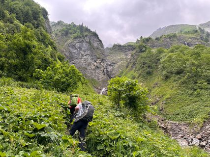 Photo de Norbert Herbig le long du parcours