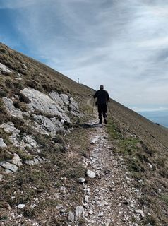 Photo de Gabriele Cucchi le long du parcours