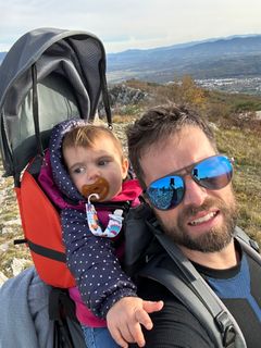 Foto de Fabio Infanti a lo largo del recorrido