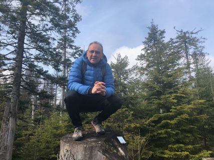Zdjęcie z Ralf Umminger wzdłuż trasy