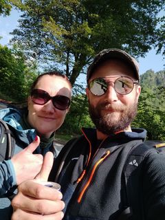Photo de Michael le long du parcours