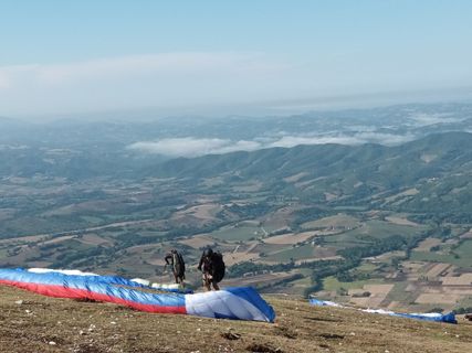 Photo de Gabriele Cucchi le long du parcours