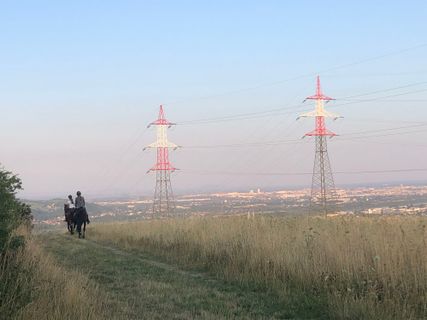 Zdjęcie z Christian Kakuska wzdłuż trasy