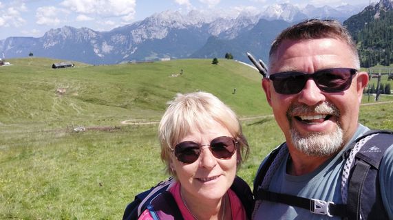 Zdjęcie z Jörg Rost wzdłuż trasy