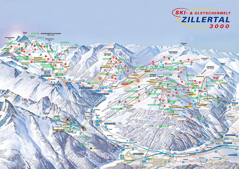 BERGFEX: Ski Resort Ski- Und Gletscherwelt Zillertal 3000 / Zillertal ...