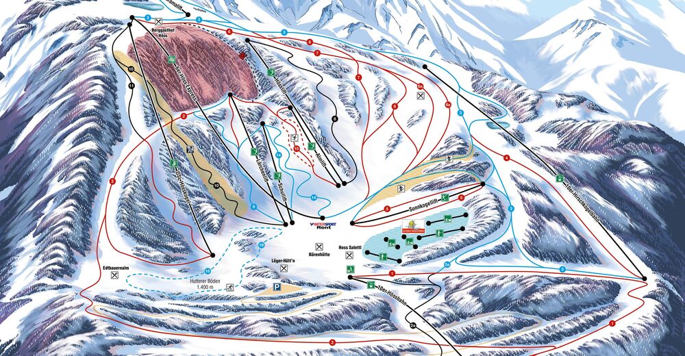 Plan de piste Station de ski Hinterstoder / Höss