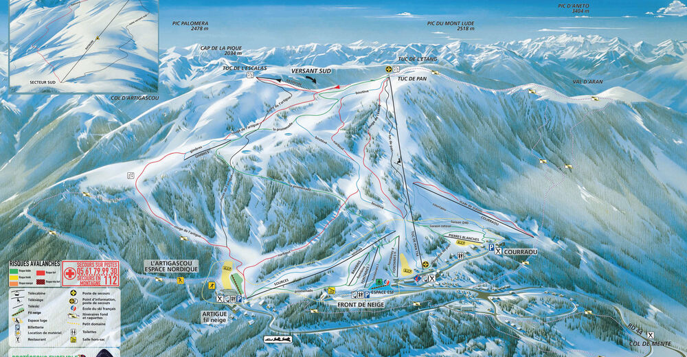 План лыжни Лыжный район Le Mourtis