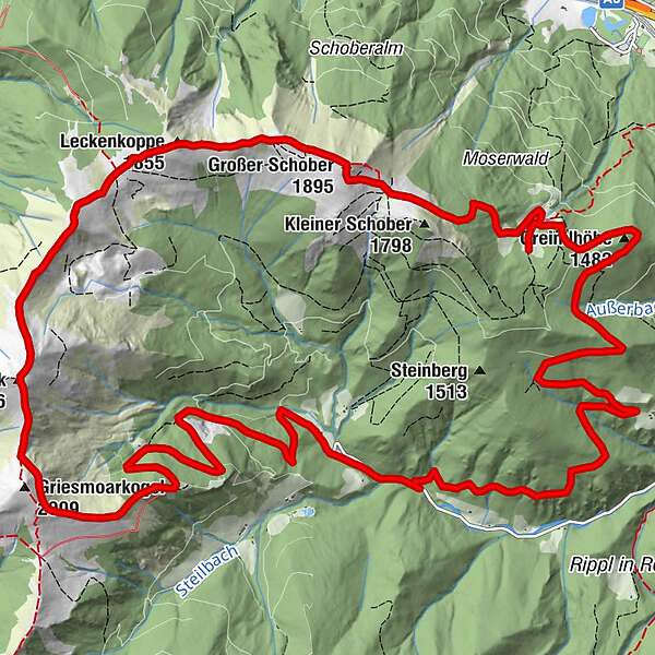 Wald am Schoberpaß Großer Schober Leckenkoppe Himmeleck BERGFEX