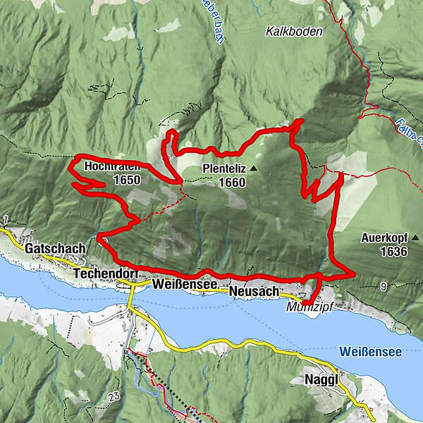 Weißensee Hochtraten Gajacher Alm Alm Hinterm Brunn BERGFEX