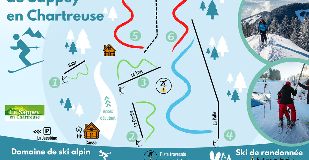 Pistenplan Skigebiet Sappey-en-Chartreuse