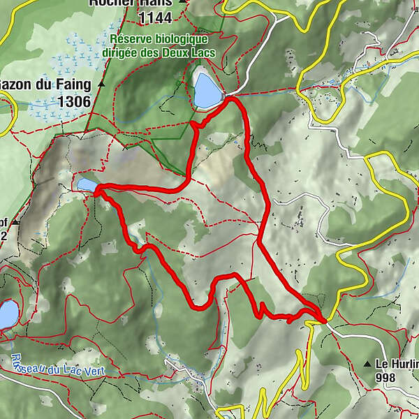 Col de Wettstein Lac Noir Lac des Truites Forlet BERGFEX