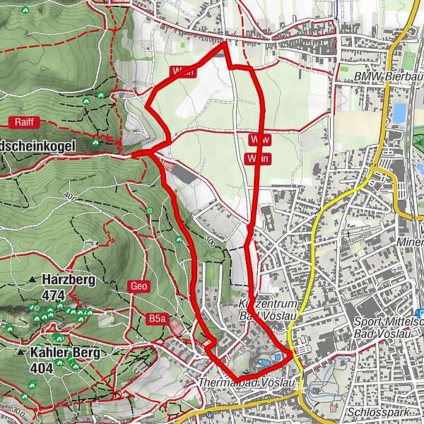 WeinWanderWeg Bad Vöslau BERGFEX Themenweg Tour Niederösterreich