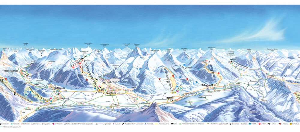 Loipenplan Tannheimer Tal