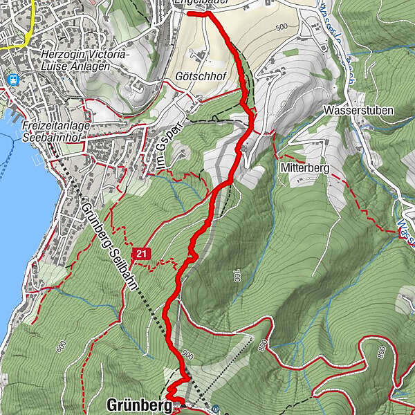 Engelhof Milchbankerl zum Grünberg BERGFEX Wanderung Tour