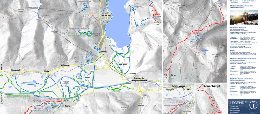 Loipenplan Zell am See - Kaprun
