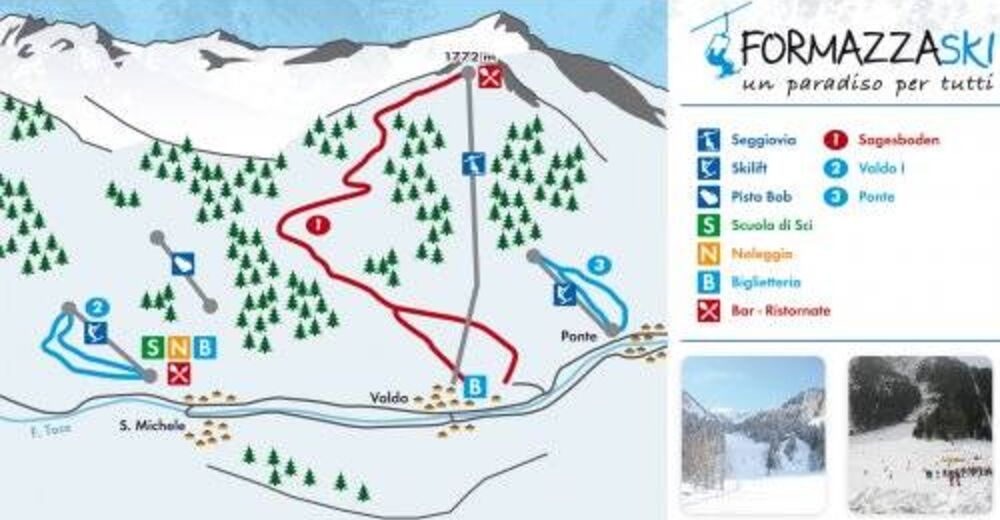 Pisteplan Skiområde Val Formazza / Sagersboden