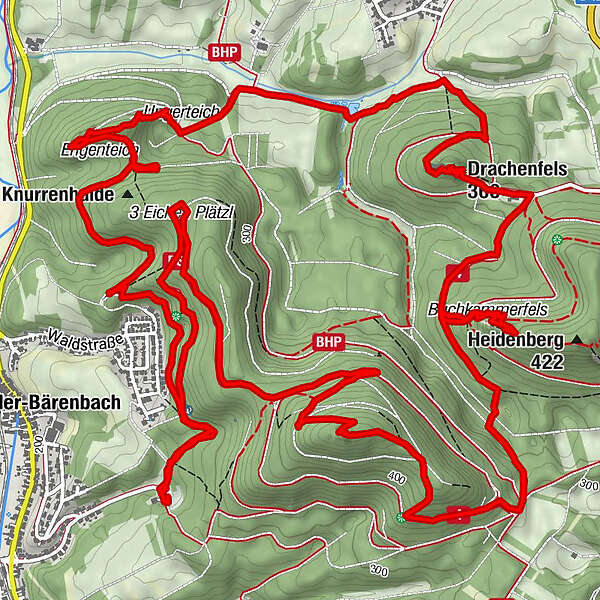 Abgekürzter Bären-Steig, Bruchweiler- Bärenbach - BERGFEX - Wanderung ...