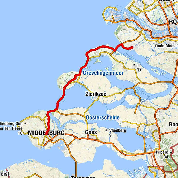 Hellevoetsluis Middleburg BERGFEX Radfahren Tour Südholland