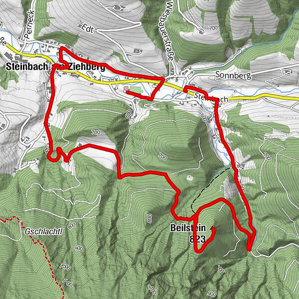 Steinbach am Ziehberg Beilstein BERGFEX Wanderung Tour