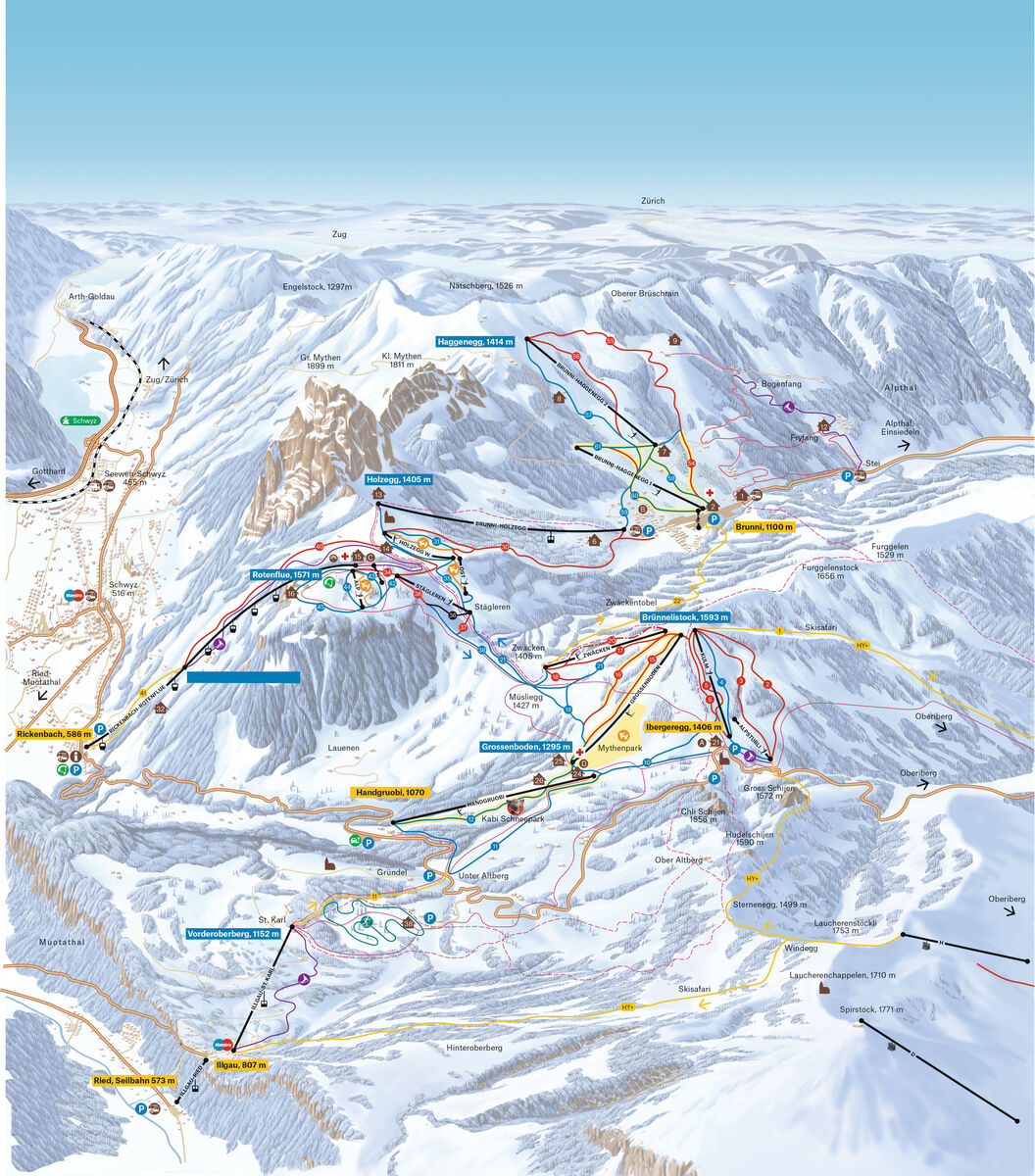 PistenplanSkigebiet Mythenregion