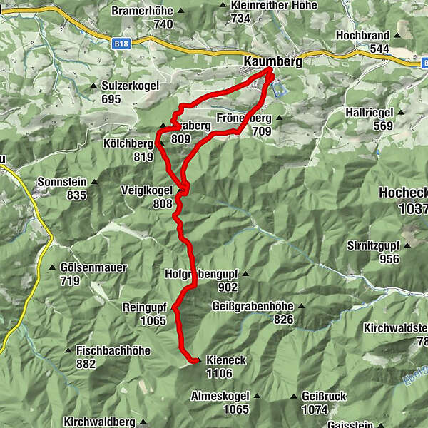 Kaumberg Kölchberg Reingupf Kieneck BERGFEX Wanderung Tour