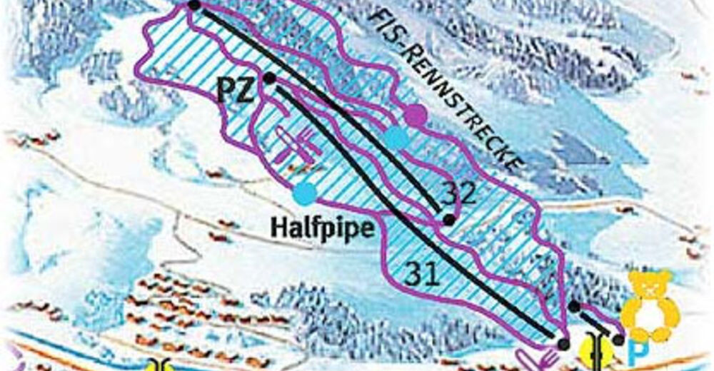 Plano de pista Estación de esquí Hinterreit / Saalfelden