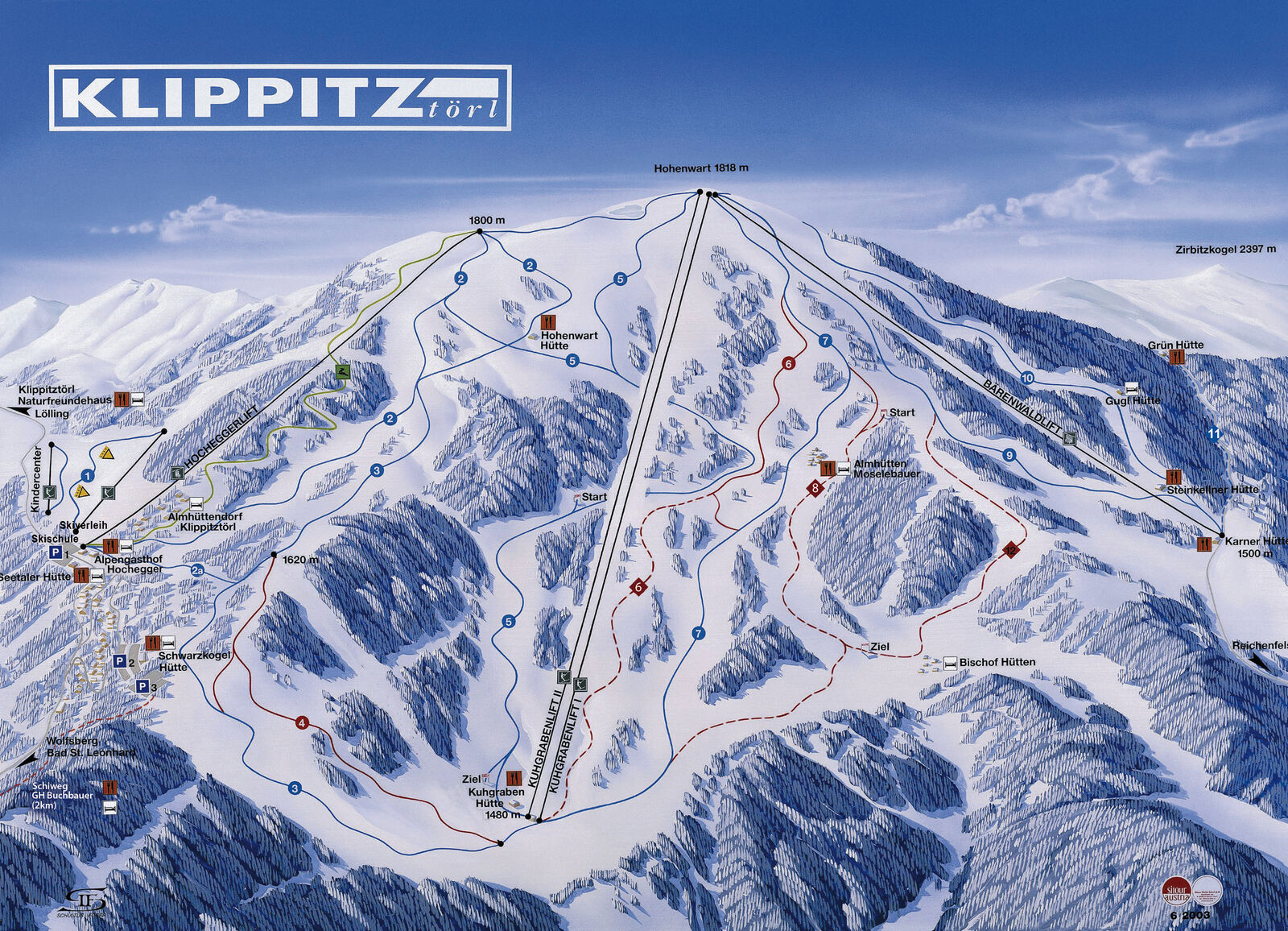 Pistenplan Skigebiet Klippitztörl Pistenplan Skigebiet Klippitztörl
