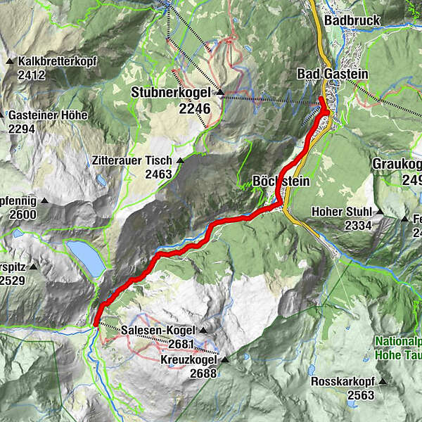 Bad Gastein, Böckstein, Sportgastein - BERGFEX - Mountainbike - Tour ...