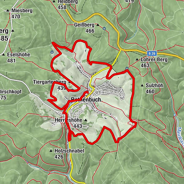 Rothenbuch Panoramaweg Rundwanderweg BERGFEX Wanderung Tour