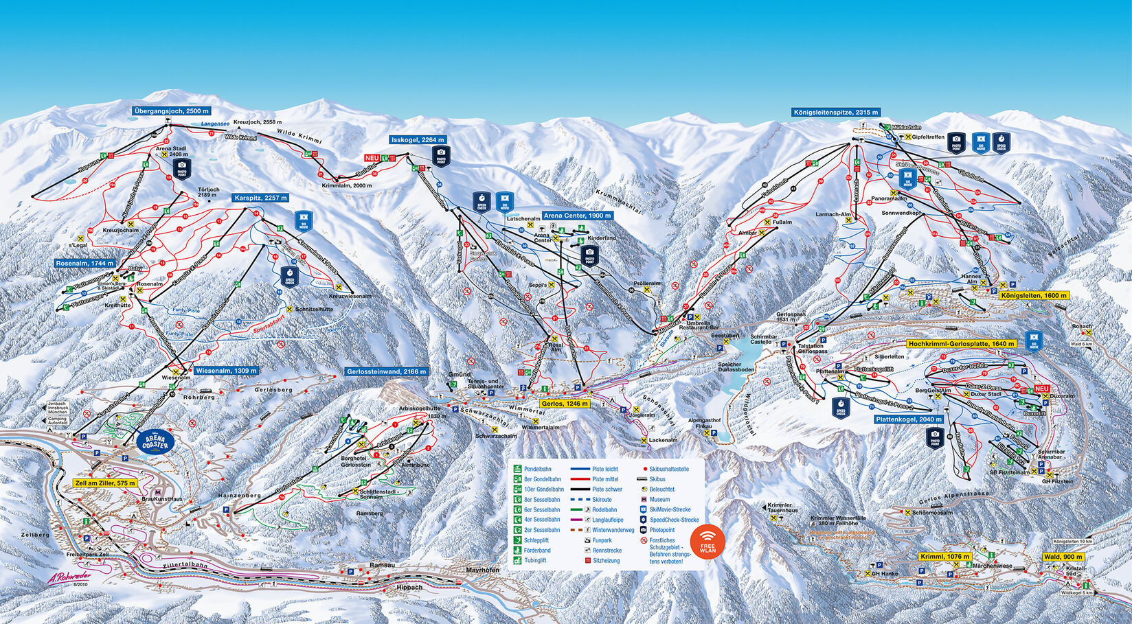 BERGFEX: Skigebied Krimml-Hochkrimml / Zillertal Arena - Skivakantie ...