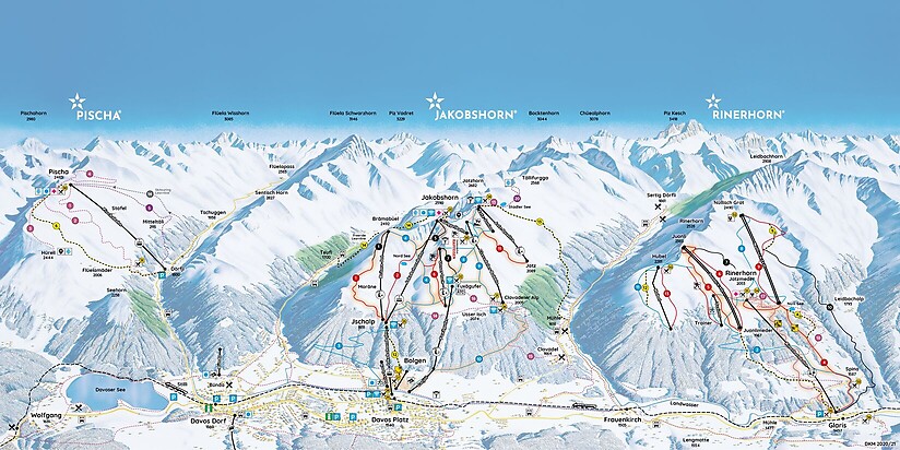 PistenplanSkigebiet Davos Pischa