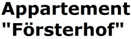 Logo Appartement Försterhof