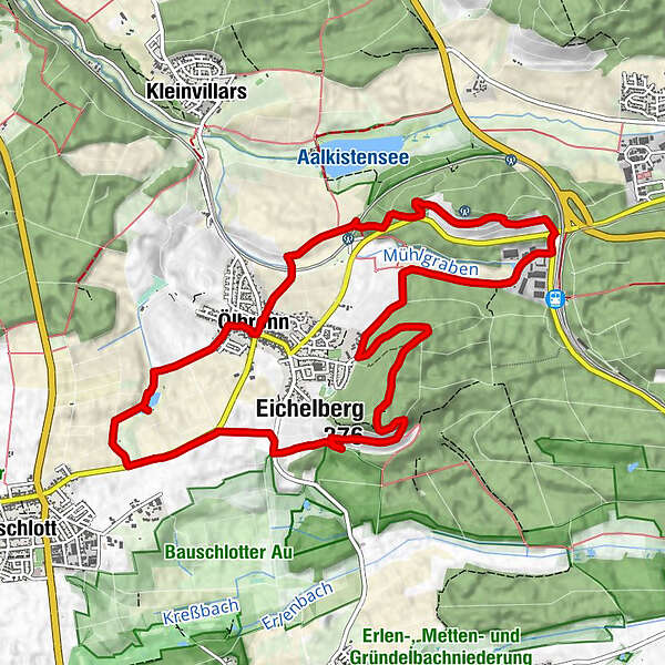 Ölbronn Eichelberg Böllstrichseen BERGFEX Wanderung Tour