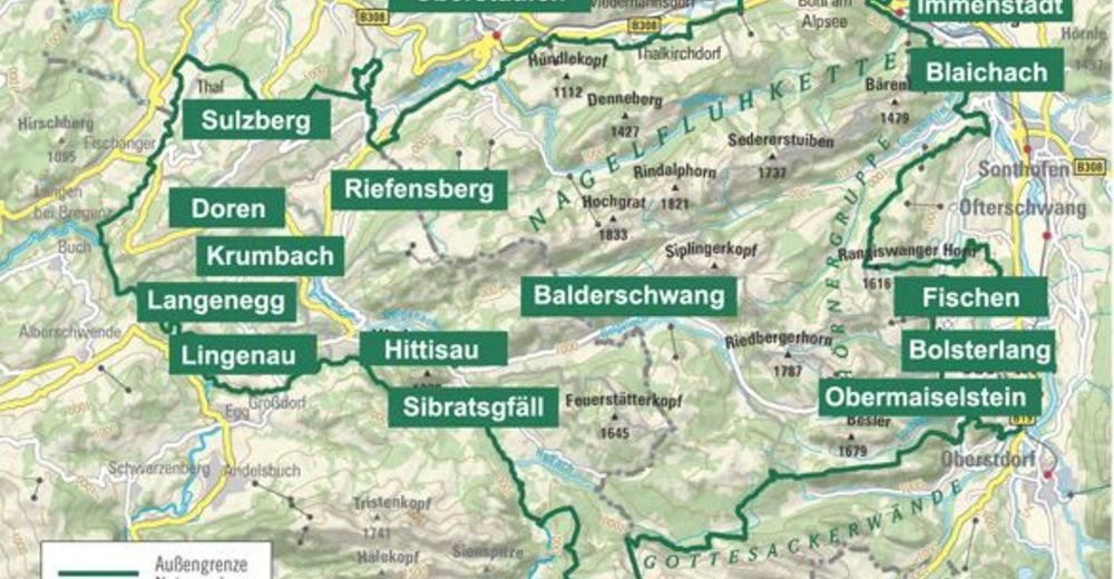 BERGFEX-Sehenswürdigkeiten - Naturpark Nagelfluhkette - Immenstadt im