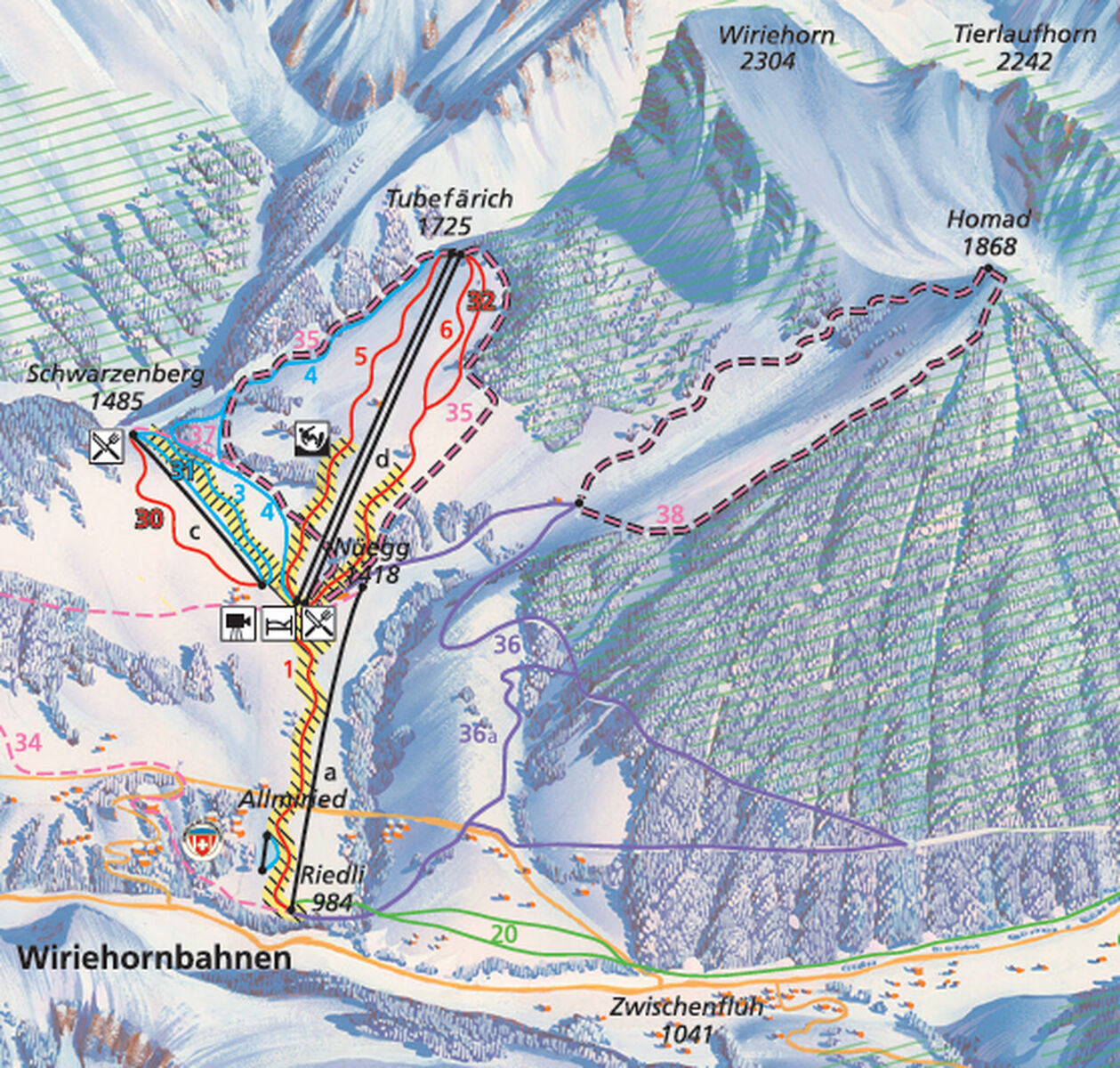 PistkartaSkidområde Wiriehorn / Diemtigtal