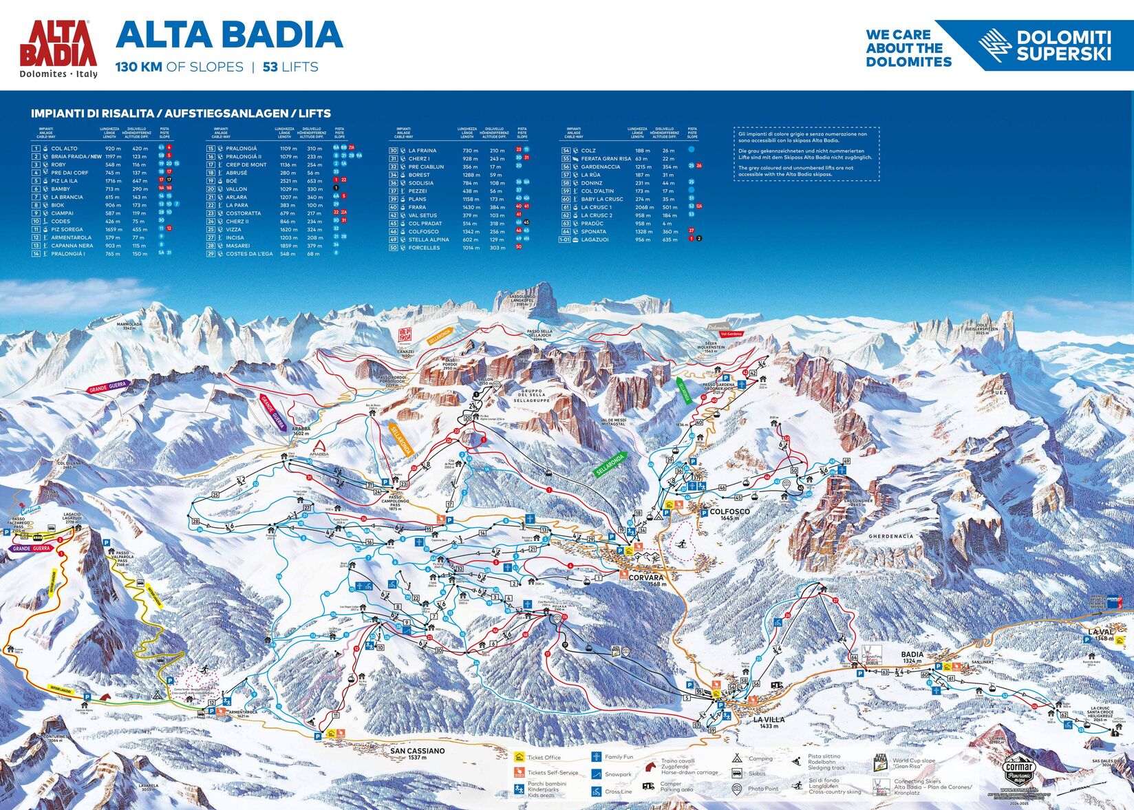 PistenplanSkigebiet Alta Badia