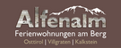 Logo Alfenalm -  Ferienwohnungen am Berg