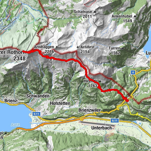 Passhöhe 1013 - Eiseesattel - Brienzer Rothorn - Rothorn - BERGFEX ...