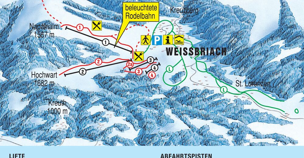 Plan de piste Station de ski Weißbriach / Gitschtal
