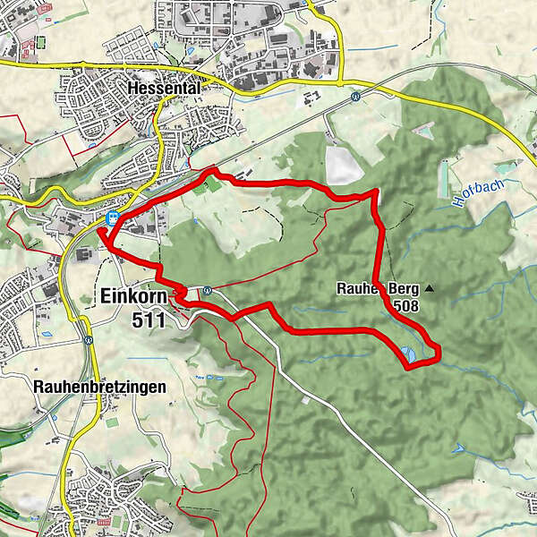 Bahnhof Hessental Schwäbisch Hall Einkorn BERGFEX Wanderung
