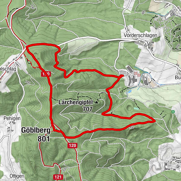 Frankenburg am Hausruck Göblberg BERGFEX Wanderung Tour