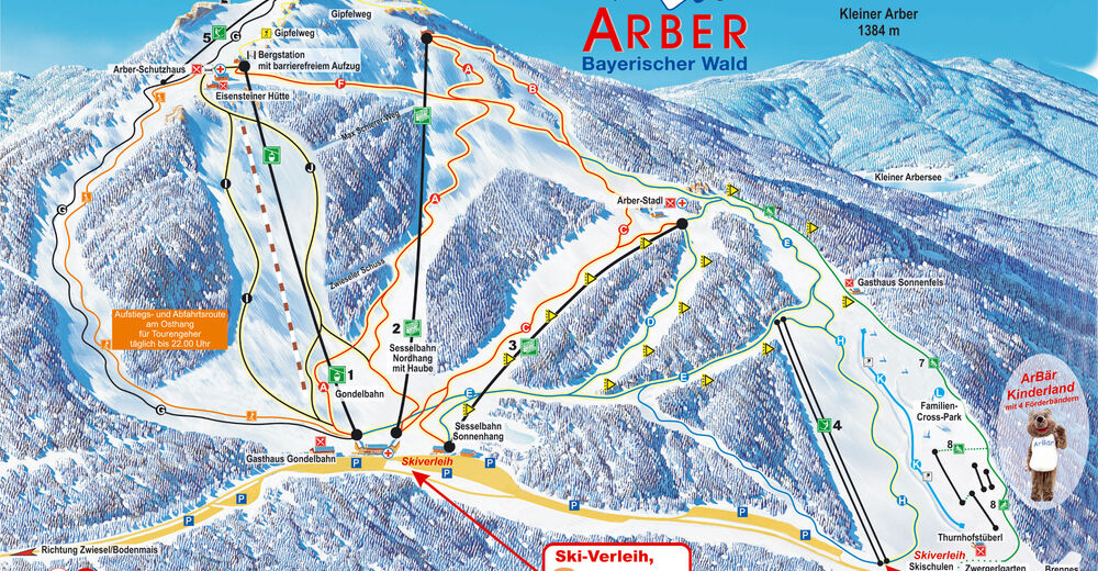 План лыжни Лыжный район Großer Arber