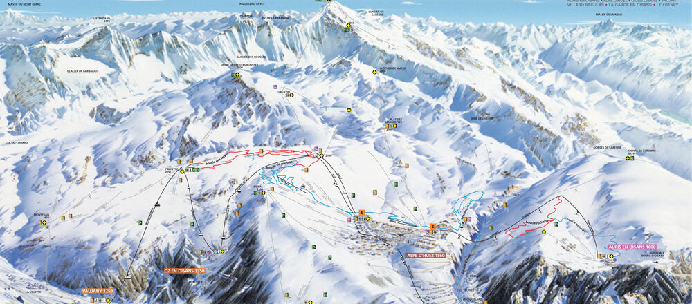 Loipenplan Alpe d'Huez