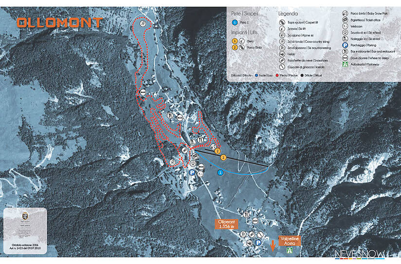 PistenplanSkigebiet Ollomont