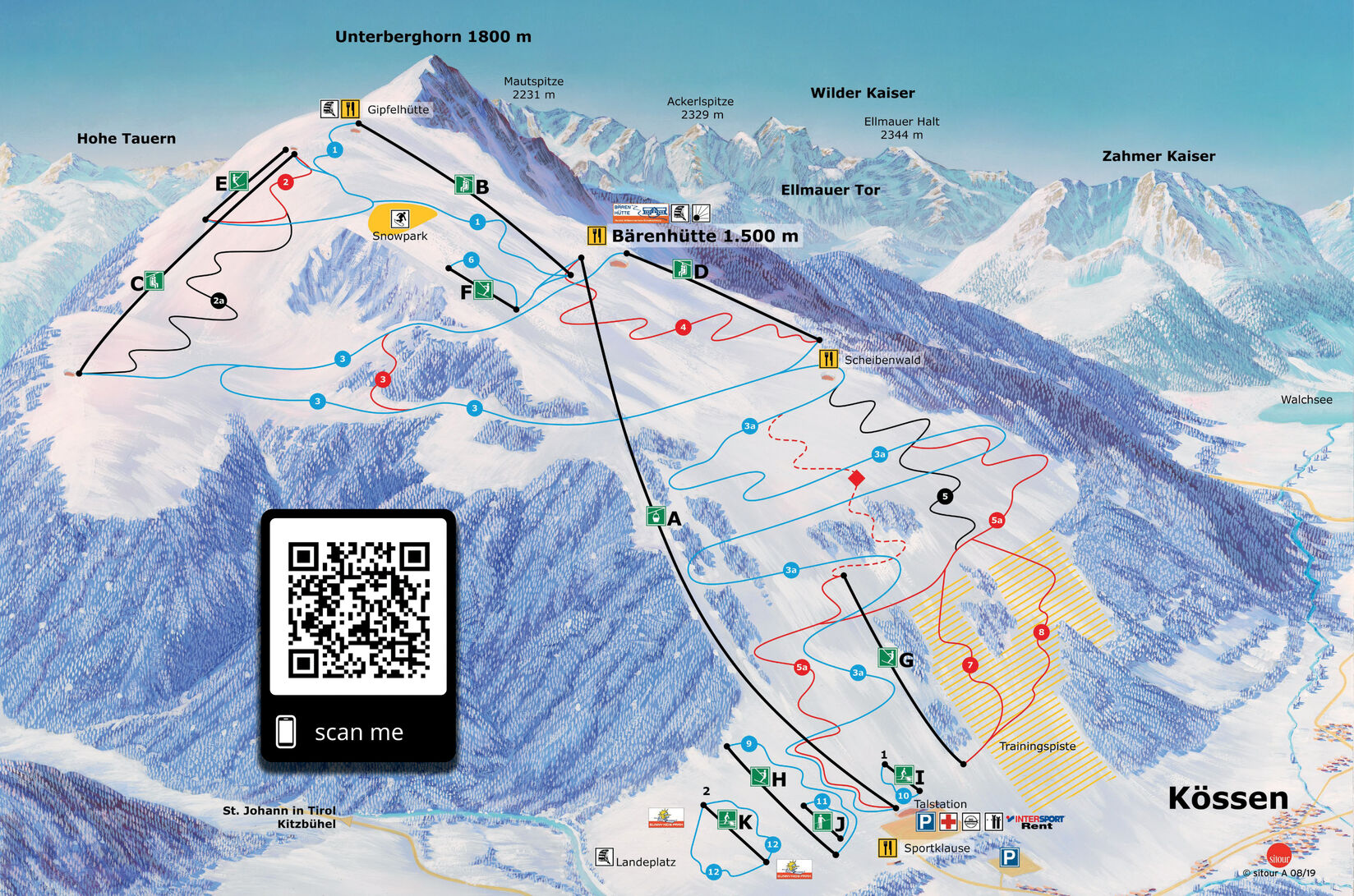 Bergfex Mapa Stok W Hochk Ssen Unterberg Mapa Panoramiczna