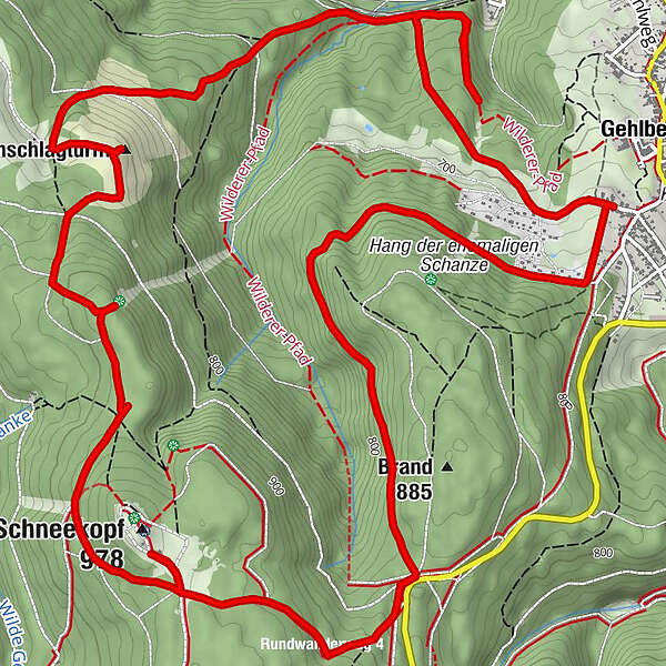 Zum Waldbad Felsenschlagturm Schneekopf Gehlberg BERGFEX