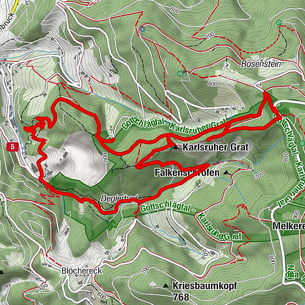 Ottenhöfen Im Schwarzwald - Karlsruher Grat - Deglerbad ...