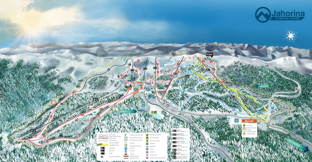 Pistenplan Skigebiet Jahorina