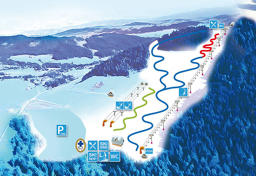 PistenplanSkigebiet Limanowa Ski