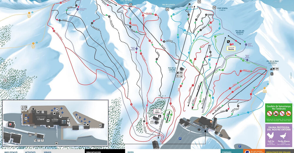 Pistplan Skidområde Boi-Taüll Resort